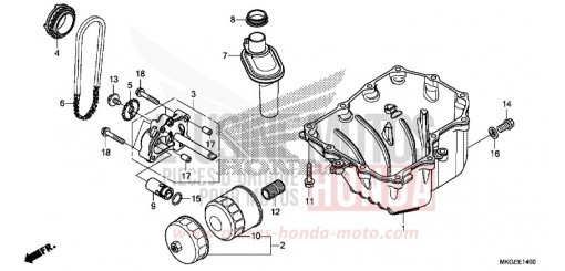 CARTER D'HUILE/POMPE A HUILE CMX500AP de 2023